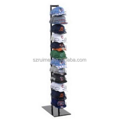 China Solid Tiered Metal Baseball Cap Display Rack for sale