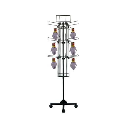 China Customized RuiMei Floor Standing Removable 360-Degrees Wire Glove Holder Rack for sale