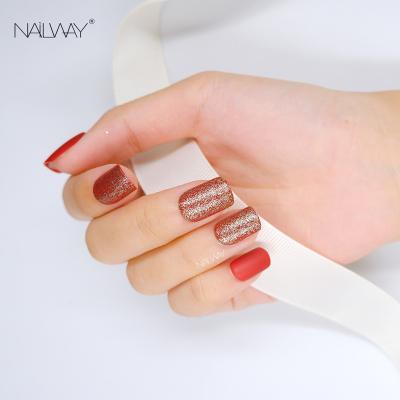 China Easy Use 24 Pcs Hot Press On Nails Pure Color Short Red Square Fake Nails Shiny Acrylic Nails for sale