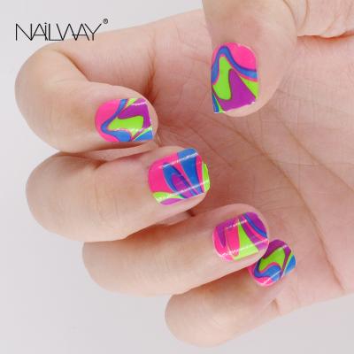 China Easy Apply.popular high quality designs press on kids nails fake tips for little girls private label for kids acrylic nails for sale