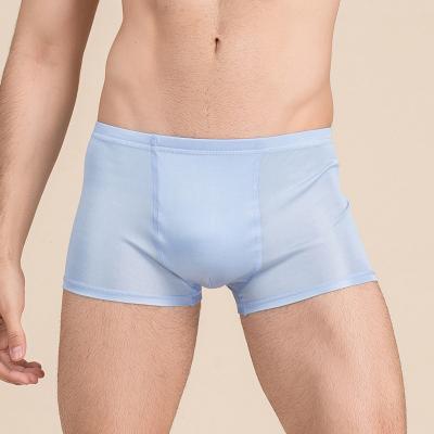 China Hua Sensation Men's Naked Silk Boxer Underwear Comfortable Breathable Silk Underwear Boxers for sale