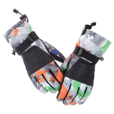 China Outdoor Snow Sports Men Women Kid Sheared Water Proof Thermal Skiing Gloves Outdoor Touch Screen Skiing Gloves for sale