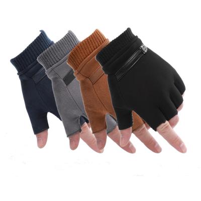 China Wedding Happy Man Touch Screen Gloves Suede Polyester Mens Sports Cycling Gloves 4 Colors for sale