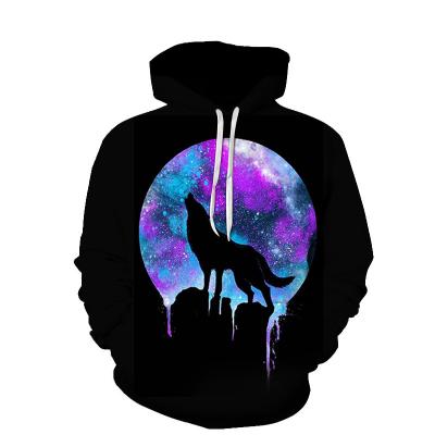 China Women Plus Size Yong Men Kids Wolf 3d Printing Unisex Animal Hoodies Kids 3D Print Hoodies Baseball Shirt for sale