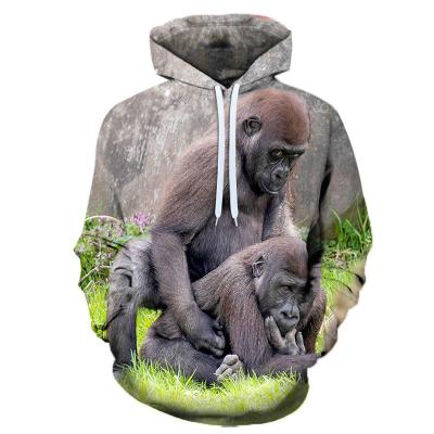 China Plus Size Yong Men Women Gorilla 3d Printing Hoodies Kids 3D Monkey Print Hoodies Unisex Baseball Shirt for sale