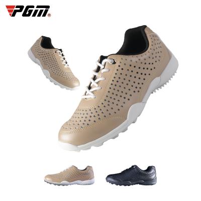 China Black Anti Slip Mens PU Water Proof Rubber Golf Shoes High Quality Sports Shoes for sale