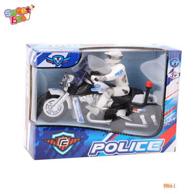 China 9966-1 Hot-selling toy police car inertia motorcycle toy die-casting car for children for sale