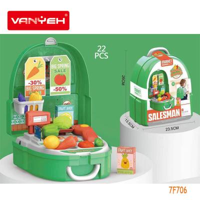 China 7F706 VANYEH Plastic Children's Supermarket Play Toy Kid Voucher Playhouse Vegetable Toy Pretend Vendor Play Toys for sale