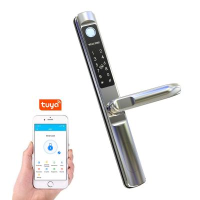 China 30~90cm (Thickness) Electronic Door Fingerprint Lock Finger Lock For Indoor Door IP65 Smart Home Core Hardware Method Original ABS Wood Aluminum for sale