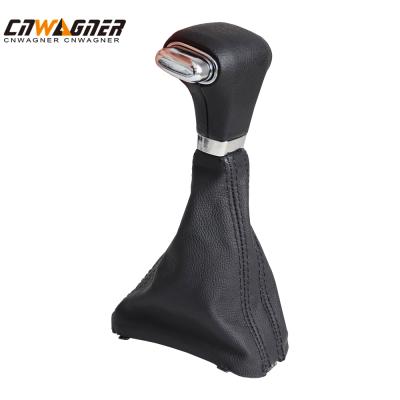 China CNWAGNER Matte Electroplate Car Custom Leather Shift Knob For Volkswagen Sagitar 12 Model for sale