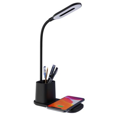 China 2021 new and and top-rated desk led lamp 10W Wireless Charger desk with Pencil holder for sale