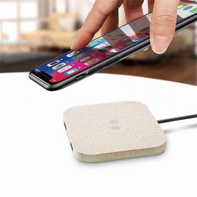 China wireless charging pad Sustainable 10W Quick fast Charging Eco-friendly wheat straw Plastic QI Wireless Charger for phone for sale