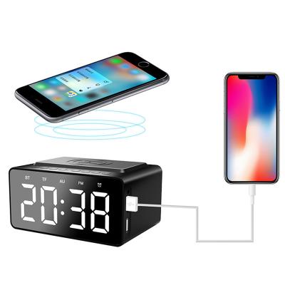 China Multifunction wholesale alarm clock wireless speaker and mobil phones chargers for sale