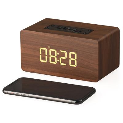 China 2021 hot selling High-tech Phone Accessory Wireless Speaker BT With Alarm Clock At Bedroom for sale