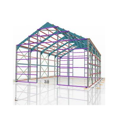 China Modern China Prefab Steel Structures Building Prefab Warehouse Factory Metal Steel Framed Building for sale