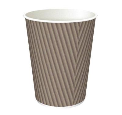 China Manufacturer Direct Sales Aseptic High Quality Disposable Wholesale Paper Cup Ripple Wall Double Coffee Cups for sale