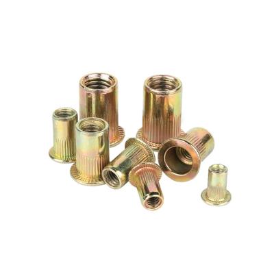 China Factory direct flat head M3-M12 flat head round body plain rivet blind nuts for sale