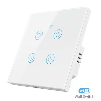 China UK FCC App Control Smart Home WiFi FCC Standard Life Light Touch Wall Switches Control+Voice for sale