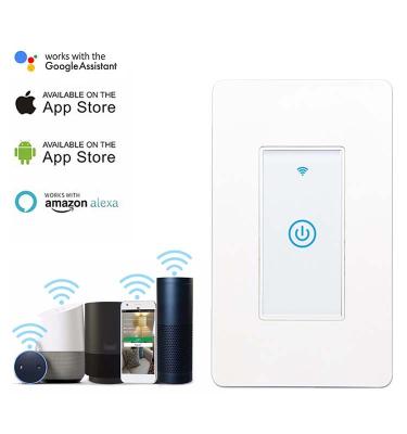 China App Control+Voice FCC US Style WiFi Smart Wall Light Remote Control Switches for sale