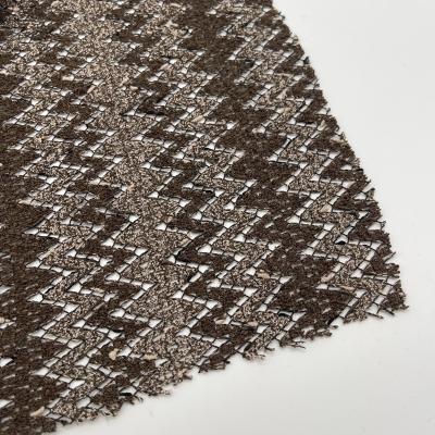 China Gewässertes Strick Jacquard Gewebe 75% Polyester 25% Baumwolle 155cm 220gsm N07-086 zu verkaufen