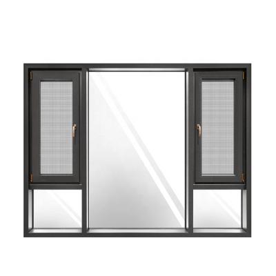 China Factory Good Service Hurricane Impact Waterproof Opening Inward Windows Luxury Aluminum Window With Mosquito Net for sale