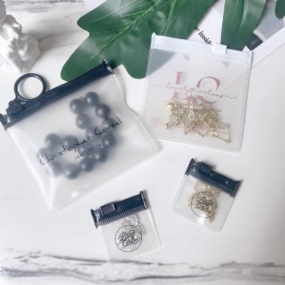 China Moisture Proof Fashionable Custom Printed Poly Pouch Recycled Plastic Jewelry Packaging Small Earring Ziplock Bag With Logo for sale