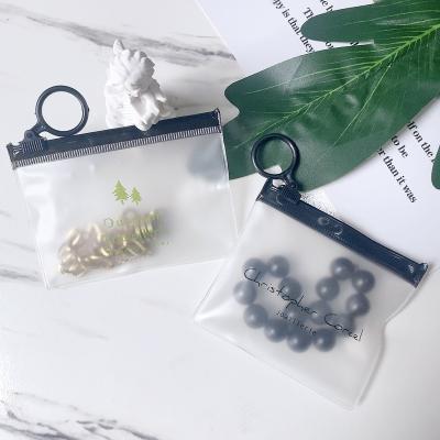 China Clear Waterproof Moisture Proof Logo Jewelry Packaging Bags Customized Plastic, Jewelry Earring Mini Zip Bags Small Makeup PVC Bag for sale