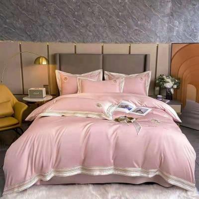 China MORDEN DESIGN 100S Elizabeth Nondisposable High End Embroidery 4 Pieces Set BEDDING SETS for sale