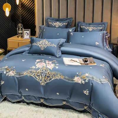 China Nondisposable Bedding Sets Nordic 80s Style High-Grade Embroidery 80 Staple Cotton Long 4 Piece Set for sale