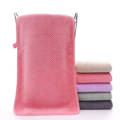 China Hypoallergenic Manufacturers Sell Coral Fleece Honeycomb Towels With Custom Logo for sale