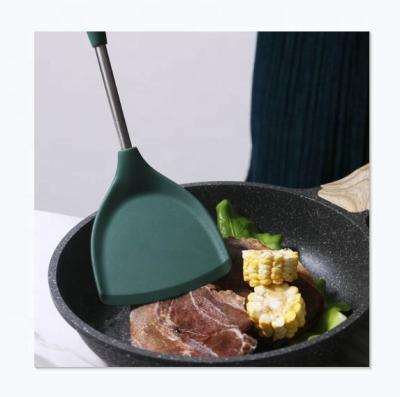 China Household Kitchenware Pan Set Viable Wholesale High Quality Nonstick Silicone and Stainless Steel for sale