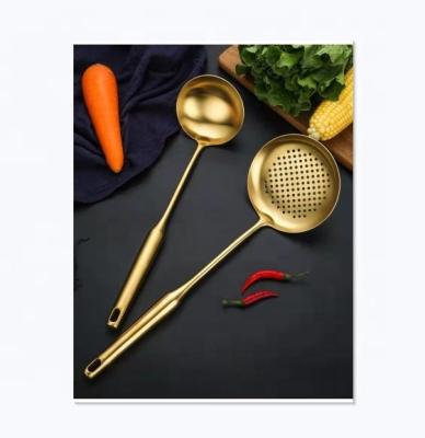 China Sustainable Wholesale High Quality Gold Stainless Steel Kitchenware Cooking Set for sale