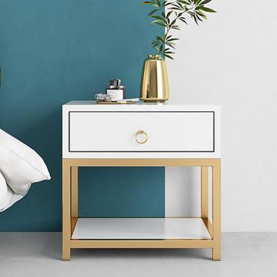 China Nordic High Quality Modern Design Modern Oak 2 Drawer Bedside Nightstand Solid Wood Side Table for sale