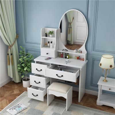 China Cheap White Wooden Bedroom Dresser Flip Cover Mirror Contemporary Dressers Expandable Custom Dressers for sale