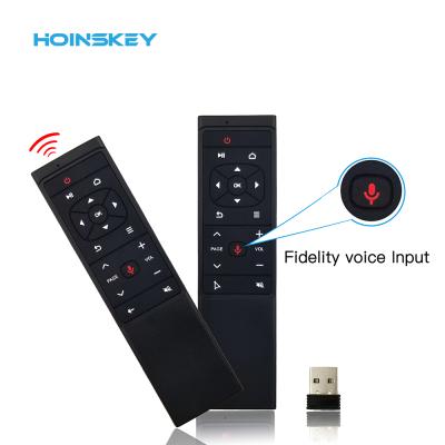 China Home Automation Hoinskey Smart Voice MT12 Air Fly Remote Control Mouse with Gyro 2.4G IR Wireless Learning Remote for Android TV Box Set Top Box for sale