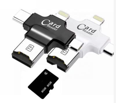 China Portable Multi Function Card Reader USB Type C TF Card Reader For Android Apple MacBook OTG 4 in 1 Reader for sale