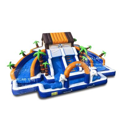 China PVC Kid's Inflatable Bouncy Castle With Commerical Grade Water Slide for sale