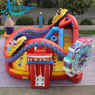 China Playground Trampoline Patrol Outdoor Inflatable Bouncer Sports Inflatable Combo Jumping Castle Bouncer With Slide for sale