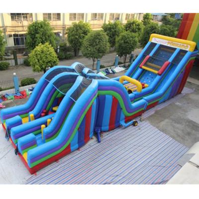 China Outdoor High Quality Commercial Bouncy Playground House Combo House With Inflatable Slide Bouncer With Inflatable Slide Obstacle Course For Sale for sale