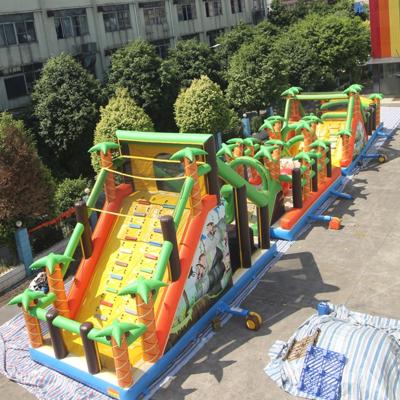 China Outdoor Playground Parcours Inflatable Commercial Cheap Inflatable Obstacle Course Bounce For Sale for sale