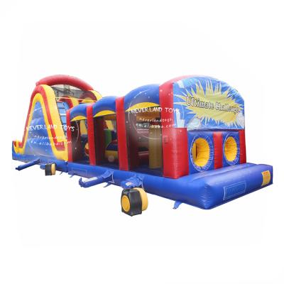 China Hot Selling PVC Tarpaulin Model 40' New Final Challenge Inflatable Obstacle Course For Kids Neverland Toys China Factory Price 2020 for sale