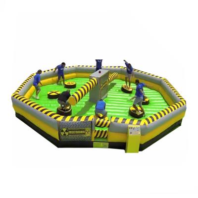 China Hot PVC Inflatable Sports Game Battle Game Wipeout Interactive Course Ultimate Game Inflatables Wipeout for sale