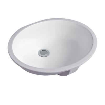 China Modern Ceramic Oval Bathroom Sink Under Mount 16 1/2 x 13 Inch White Bathroom Basin Above Counter Ceramic Bathroom Vanity Sinks for sale