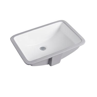 China Eridanus Undermount Bathroom Sink Modern Rectangular 20-3/4x14-5/8 Inch White Bathroom Sink Above Counter Ceramic Bathroom Vanity Sink for sale