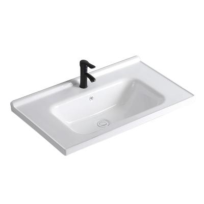 China Modern White Ceramic Basin Cabinet Fashion Sink Toilet Ceramic Built-in Wash Basin for sale