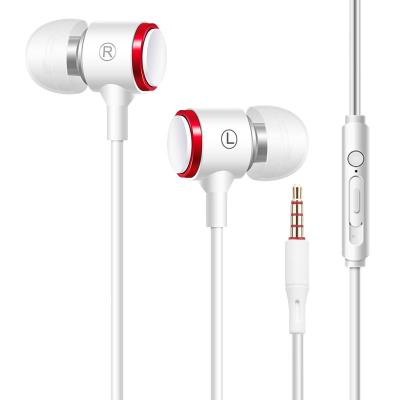 China Stereo Bass 3.5mm Headphones Jack Microphone Metal Wired Earphone Volume Control Earbuds Compatible with iPhone iPad iPod MP3 Android for sale