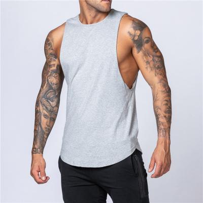 China White QUICK DRY Cotton Summer Loose Vest Invest Men's Bodybuilding Simple Fitness Vest Sleeveless Vest for sale