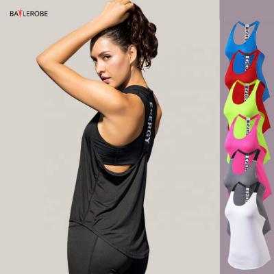 China 2021 Custom Women's Yoga Sports Tank Top Ladies QUICK DRY Breathable Woman Fitness Gym Sports Sleeveless Wear Apparel Women Crop Tops for sale