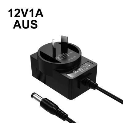 China Electrical Appliances Power Supply 12W SAA Approved CCTV 12v 1a Power Adapter 24v 0.5a for sale