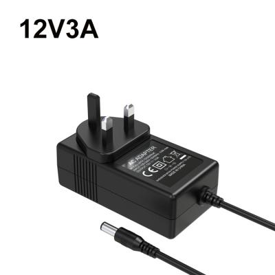 China High Quality Flame Retardant Material ABS+PC Power Supply 12v 3a 24v 1.5a 36w Power Changeover Adapter for sale